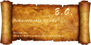 Bobrovszky Ottó névjegykártya