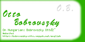 otto bobrovszky business card